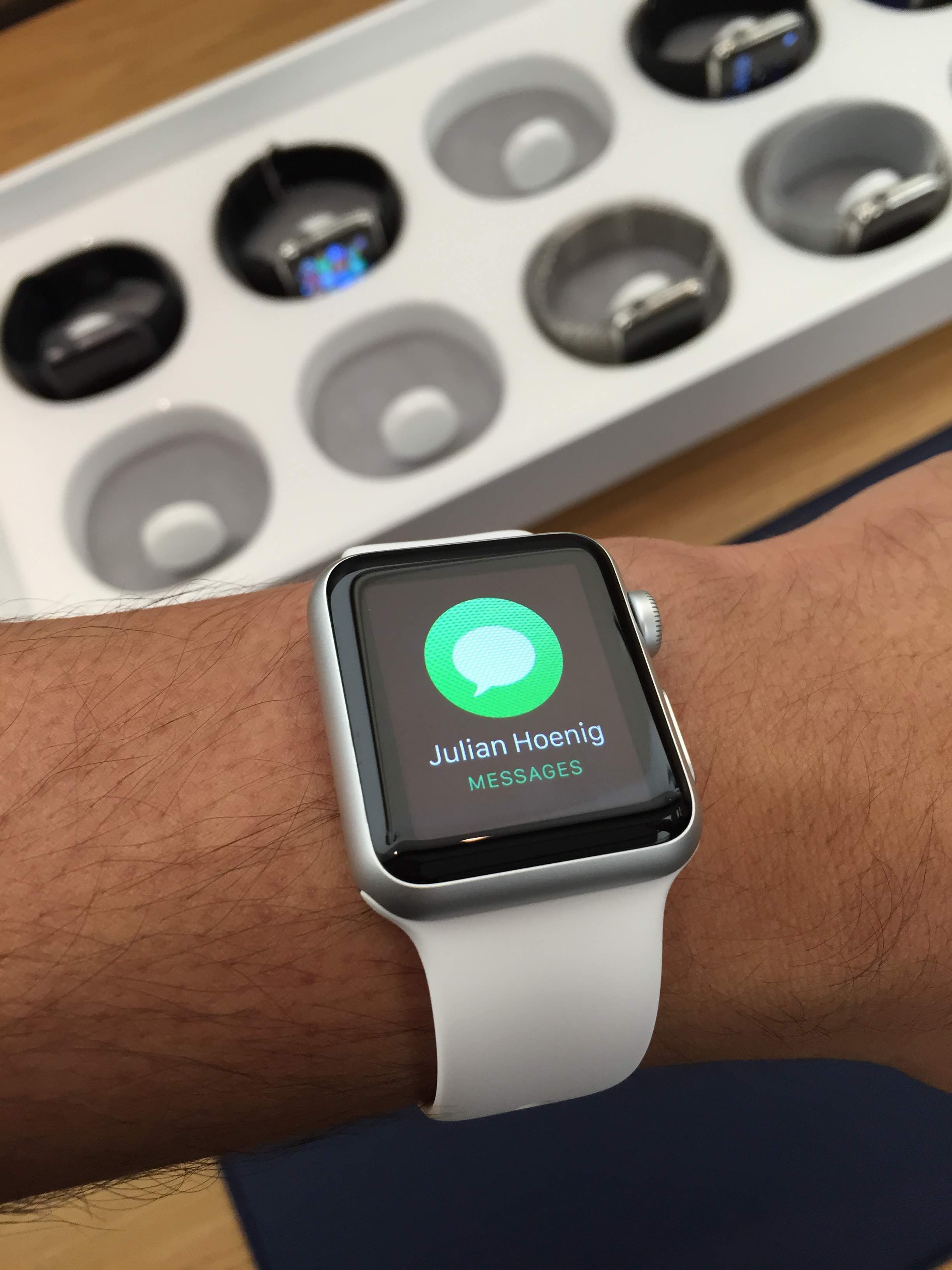 apple watch space grey with silver band